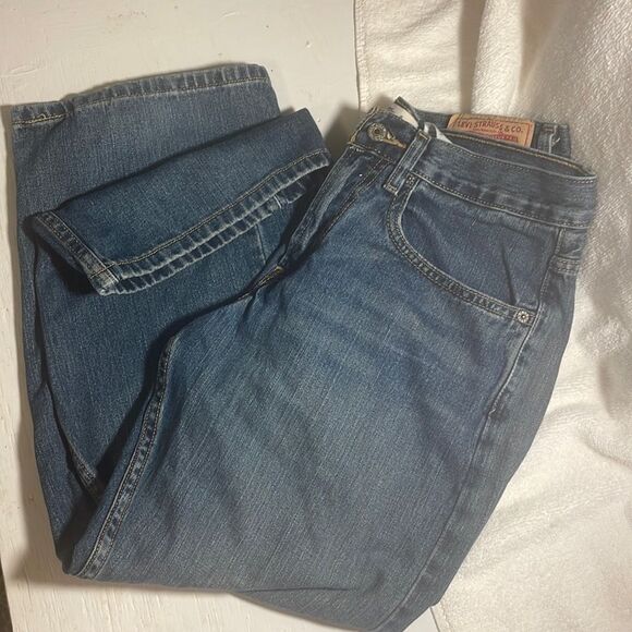Denim - Size 10 Husky (W30 L26) 569 loose straight leg 100% cotton blue denim jeans
